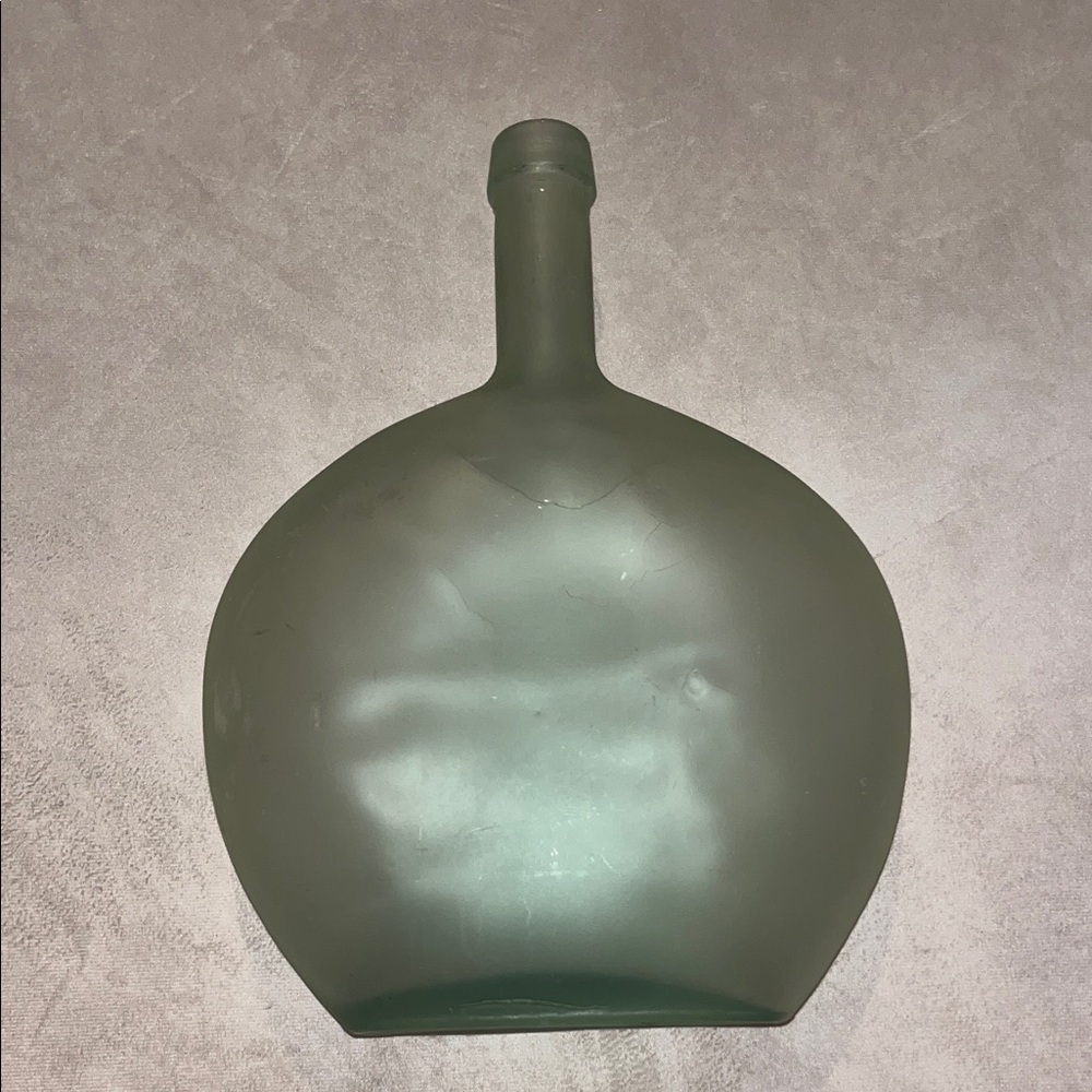 Elegant Green Glass Vase Made In Spain